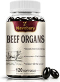5-Organ Bovine Glandular Complex for Women: Uterus, Ovary, Liver, Kidney, Heart, Grass-Fed Pasture-Raised New Zealand, Freeze Dried Desiccated Multi Organ Softgel